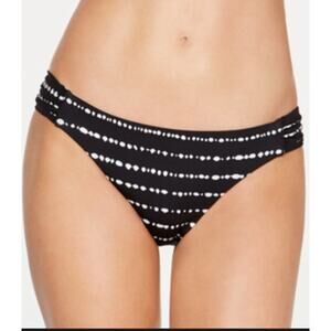 Bar III Dotted Bikini Bottom Black / White Tie Dye Swim Bikini Bottoms XL NWT